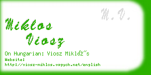 miklos viosz business card